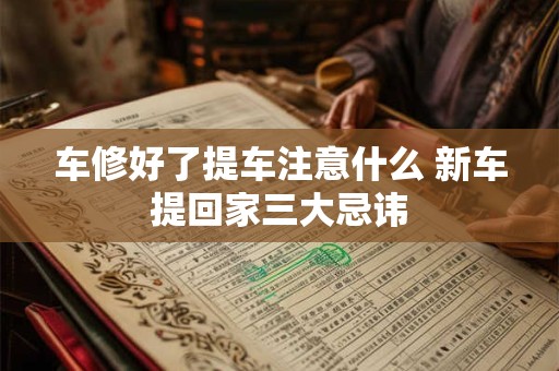 车修好了提车注意什么 新车提回家三大忌讳