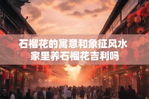 石榴花的寓意和象征风水 家里养石榴花吉利吗