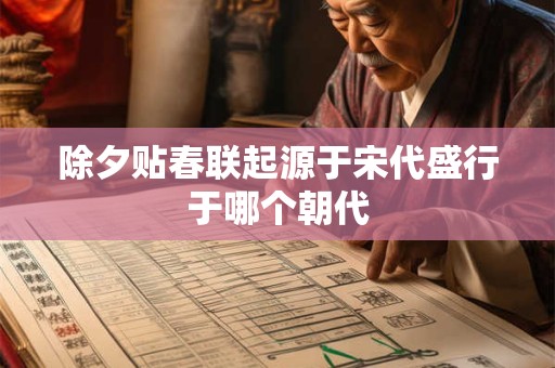 除夕贴春联起源于宋代盛行于哪个朝代