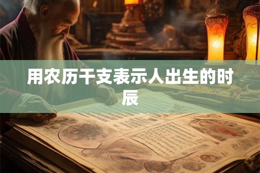 用农历干支表示人出生的时辰