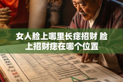 女人脸上哪里长痣招财 脸上招财痣在哪个位置