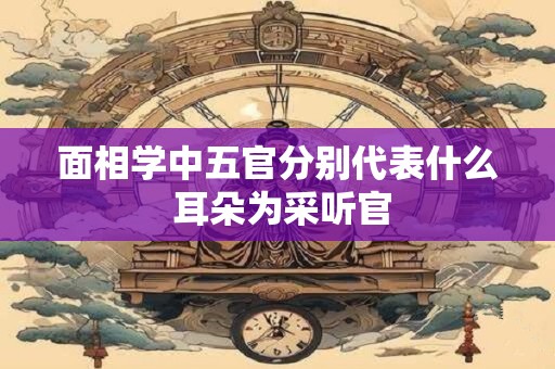 面相学中五官分别代表什么 耳朵为采听官