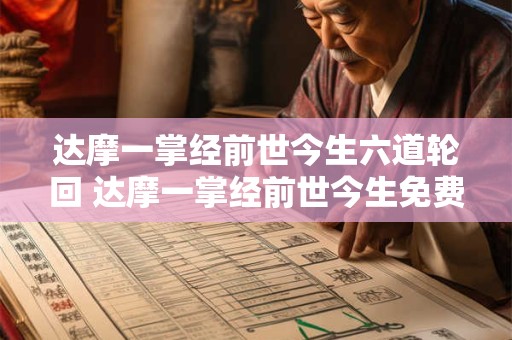 达摩一掌经前世今生六道轮回 达摩一掌经前世今生免费测算