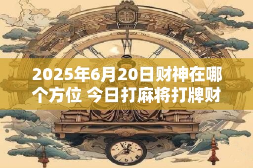 2025年6月20日财神在哪个方位 今日打麻将打牌财运方位