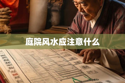 庭院风水应注意什么