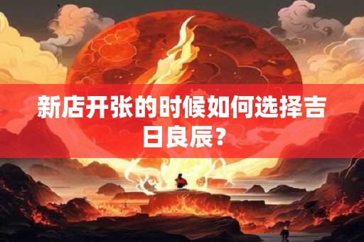 新店开张的时候如何选择吉日良辰？
