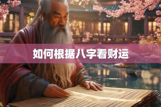 如何根据八字看财运