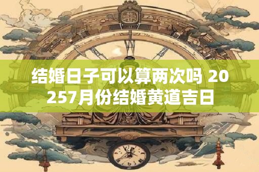 结婚日子可以算两次吗 20257月份结婚黄道吉日