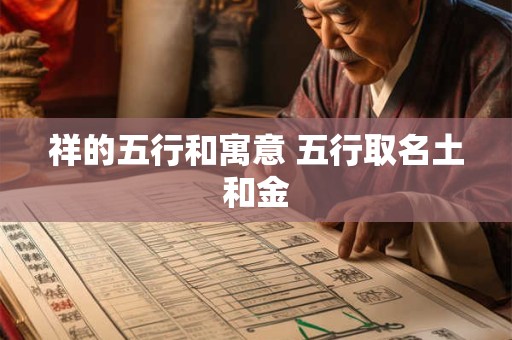 祥的五行和寓意 五行取名土和金