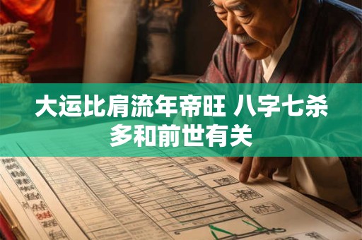 大运比肩流年帝旺 八字七杀多和前世有关