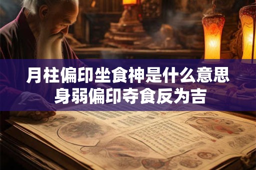 月柱偏印坐食神是什么意思 身弱偏印夺食反为吉