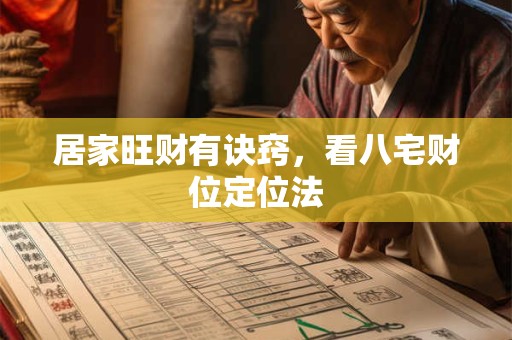 居家旺财有诀窍，看八宅财位定位法