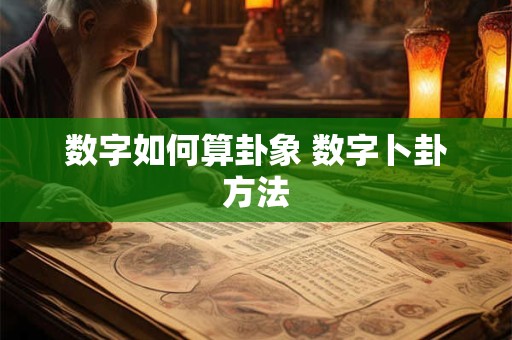 数字如何算卦象 数字卜卦方法