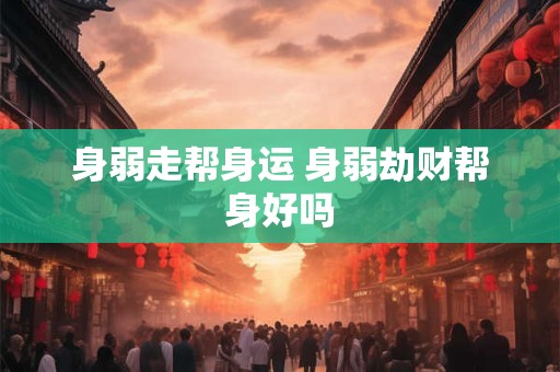 身弱走帮身运 身弱劫财帮身好吗