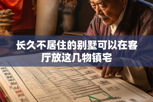 长久不居住的别墅可以在客厅放这几物镇宅
