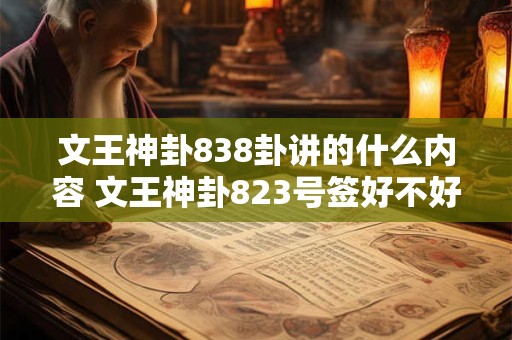 文王神卦838卦讲的什么内容 文王神卦823号签好不好