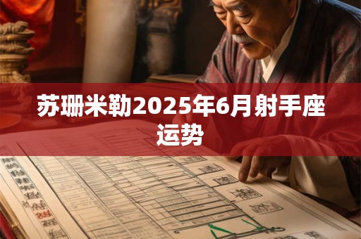 苏珊米勒2025年6月射手座运势
