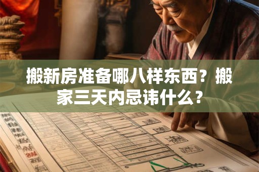 搬新房准备哪八样东西？搬家三天内忌讳什么？