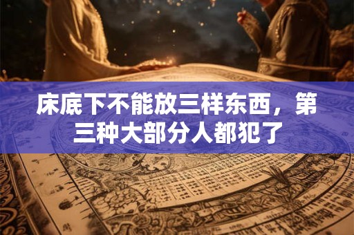 床底下不能放三样东西，第三种大部分人都犯了