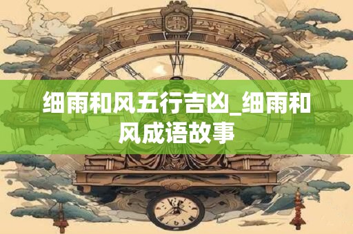 细雨和风五行吉凶_细雨和风成语故事