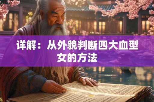 详解：从外貌判断四大血型女的方法