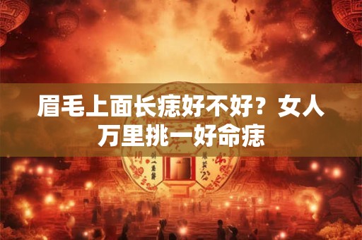 眉毛上面长痣好不好？女人万里挑一好命痣