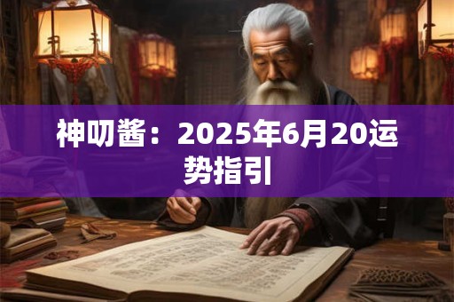 神叨酱：2025年6月20运势指引