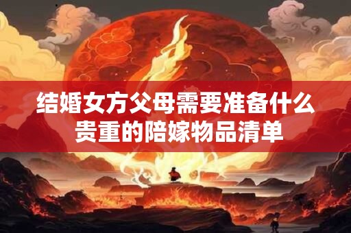 结婚女方父母需要准备什么 贵重的陪嫁物品清单