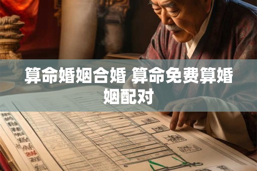 算命婚姻合婚 算命免费算婚姻配对