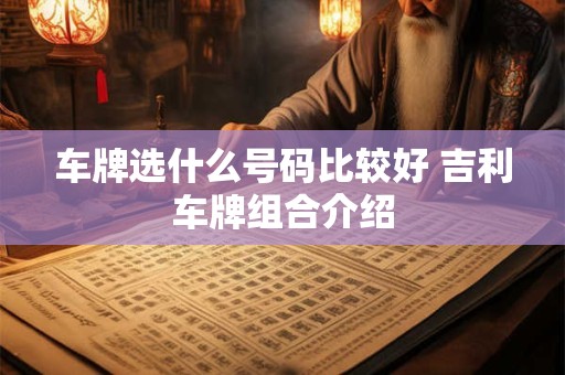 车牌选什么号码比较好 吉利车牌组合介绍