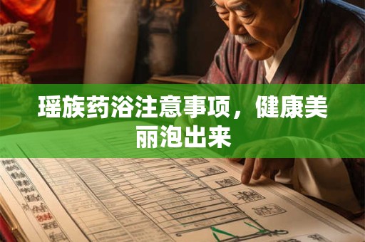 瑶族药浴注意事项，健康美丽泡出来