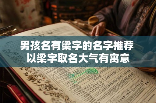 男孩名有梁字的名字推荐 以梁字取名大气有寓意