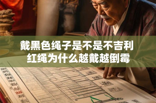 戴黑色绳子是不是不吉利 红绳为什么越戴越倒霉