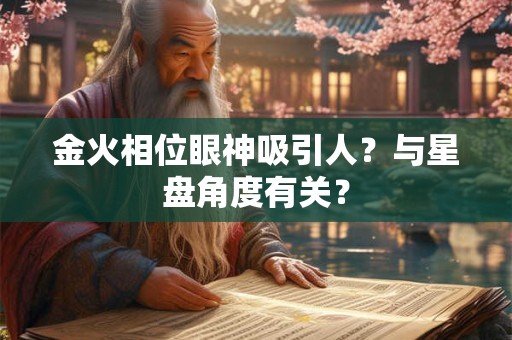 金火相位眼神吸引人？与星盘角度有关？