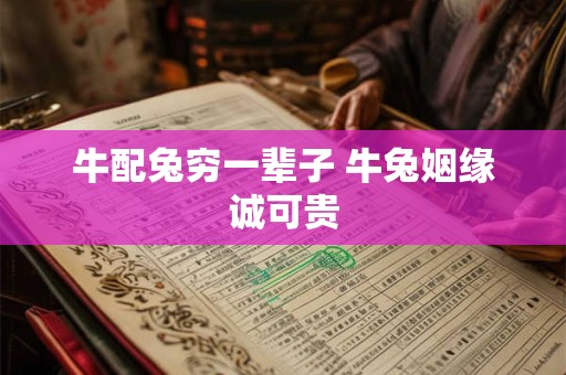 牛配兔穷一辈子 牛兔姻缘诚可贵