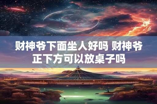 财神爷下面坐人好吗 财神爷正下方可以放桌子吗