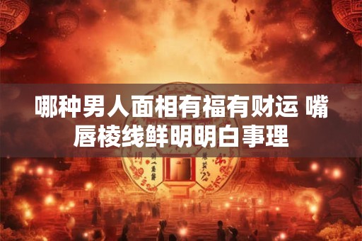 哪种男人面相有福有财运 嘴唇棱线鲜明明白事理