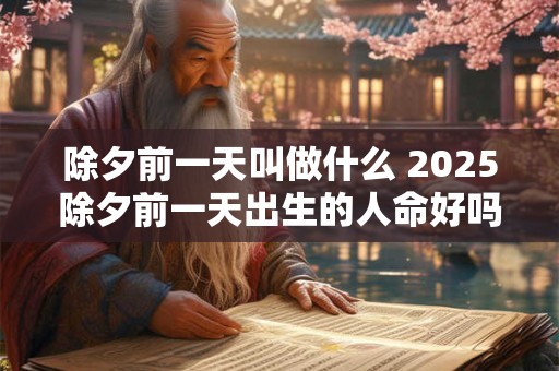 除夕前一天叫做什么 2025除夕前一天出生的人命好吗