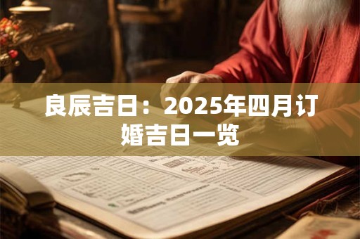 良辰吉日：2025年四月订婚吉日一览