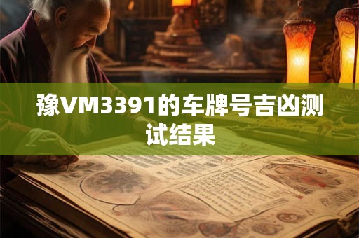 豫VM3391的车牌号吉凶测试结果