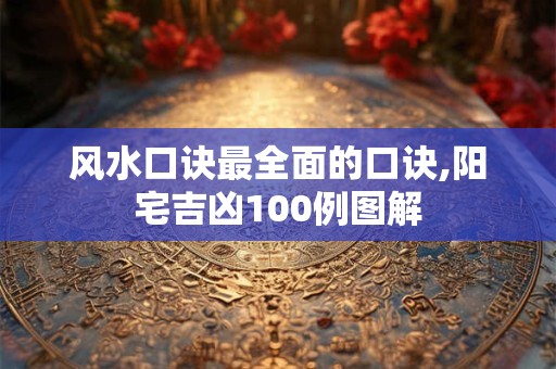 风水口诀最全面的口诀,阳宅吉凶100例图解