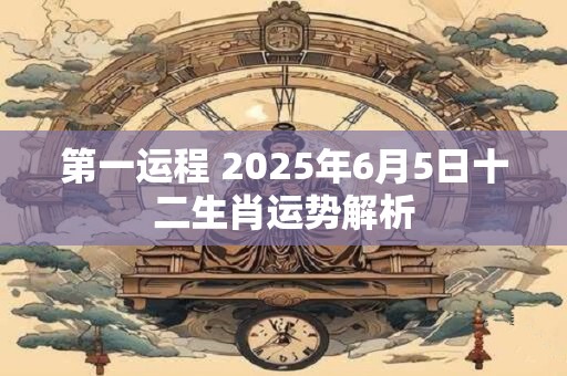 第一运程 2025年6月5日十二生肖运势解析