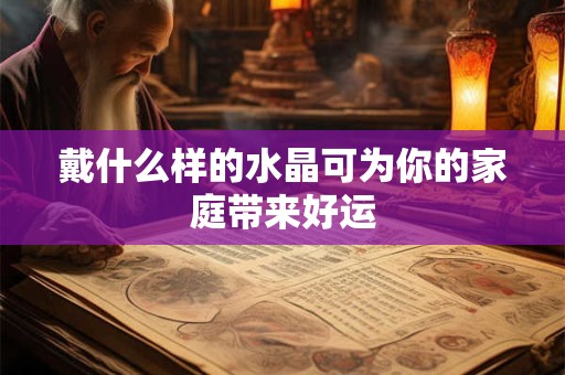 戴什么样的水晶可为你的家庭带来好运