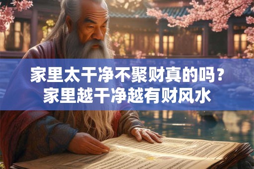 家里太干净不聚财真的吗？家里越干净越有财风水