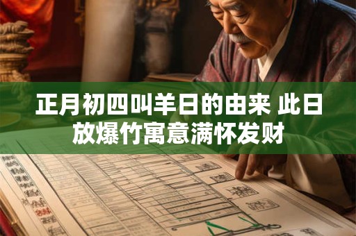 正月初四叫羊日的由来 此日放爆竹寓意满怀发财