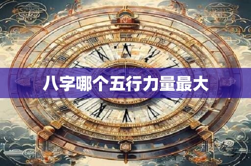 八字哪个五行力量最大