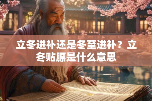 立冬进补还是冬至进补？立冬贴膘是什么意思