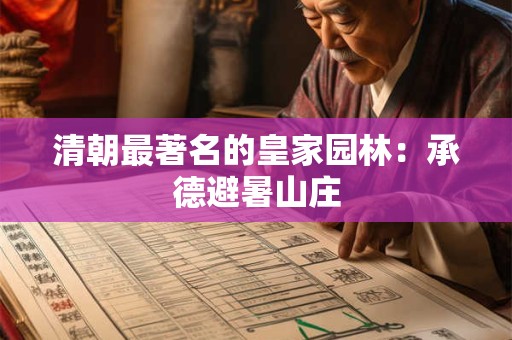 清朝最著名的皇家园林：承德避暑山庄