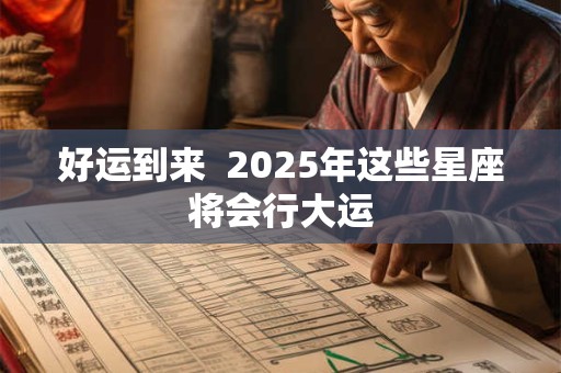 好运到来  2025年这些星座将会行大运