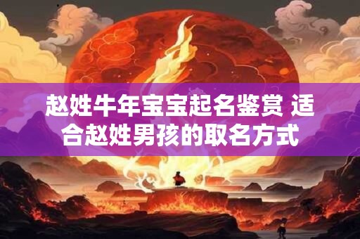 赵姓牛年宝宝起名鉴赏 适合赵姓男孩的取名方式